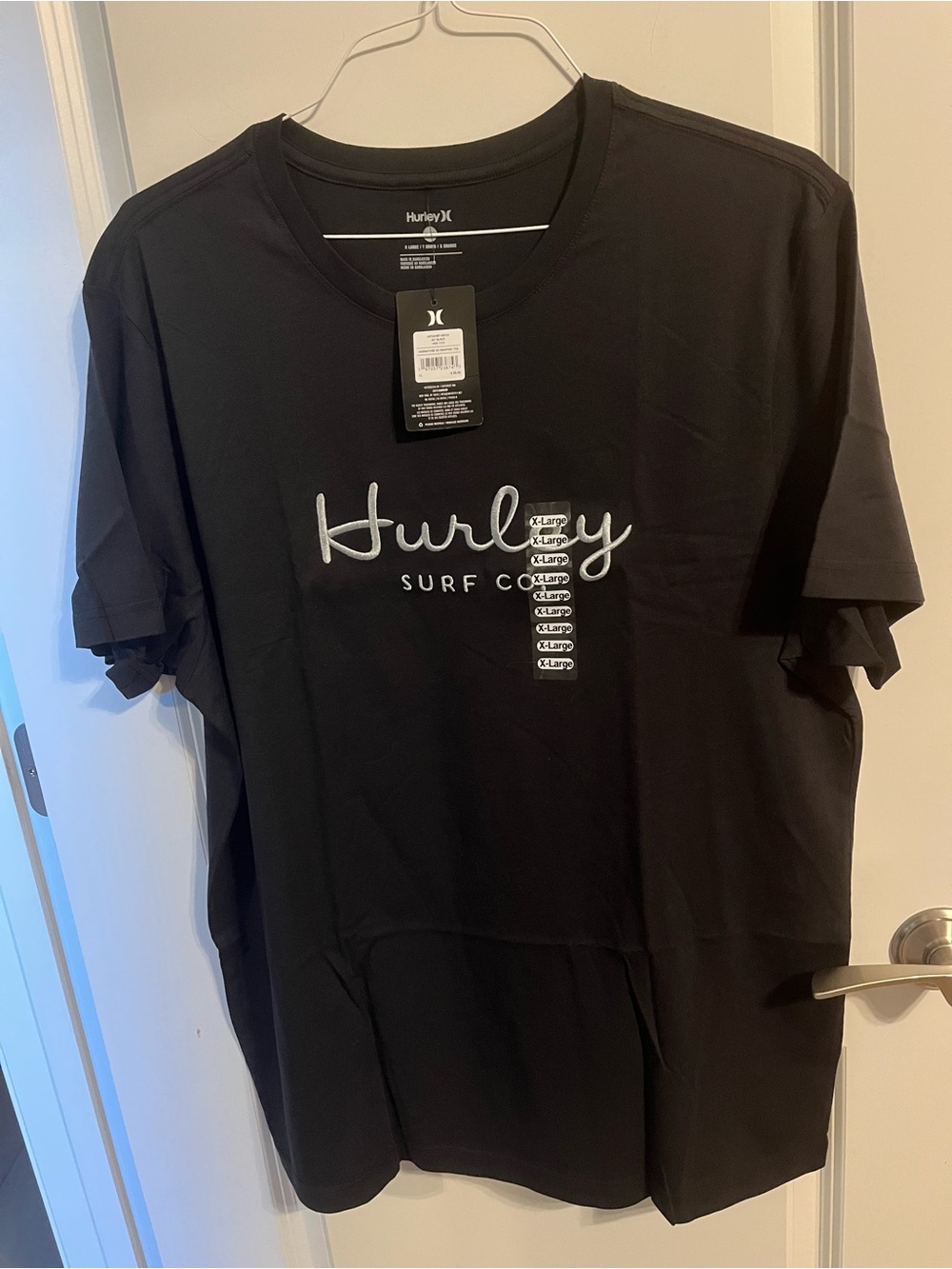 Hurley Black Surf Co. Logo T‑Shirt